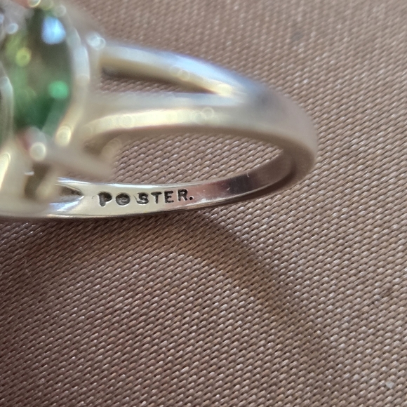 Diamonique Green CZ Ring - Picture 10 of 11